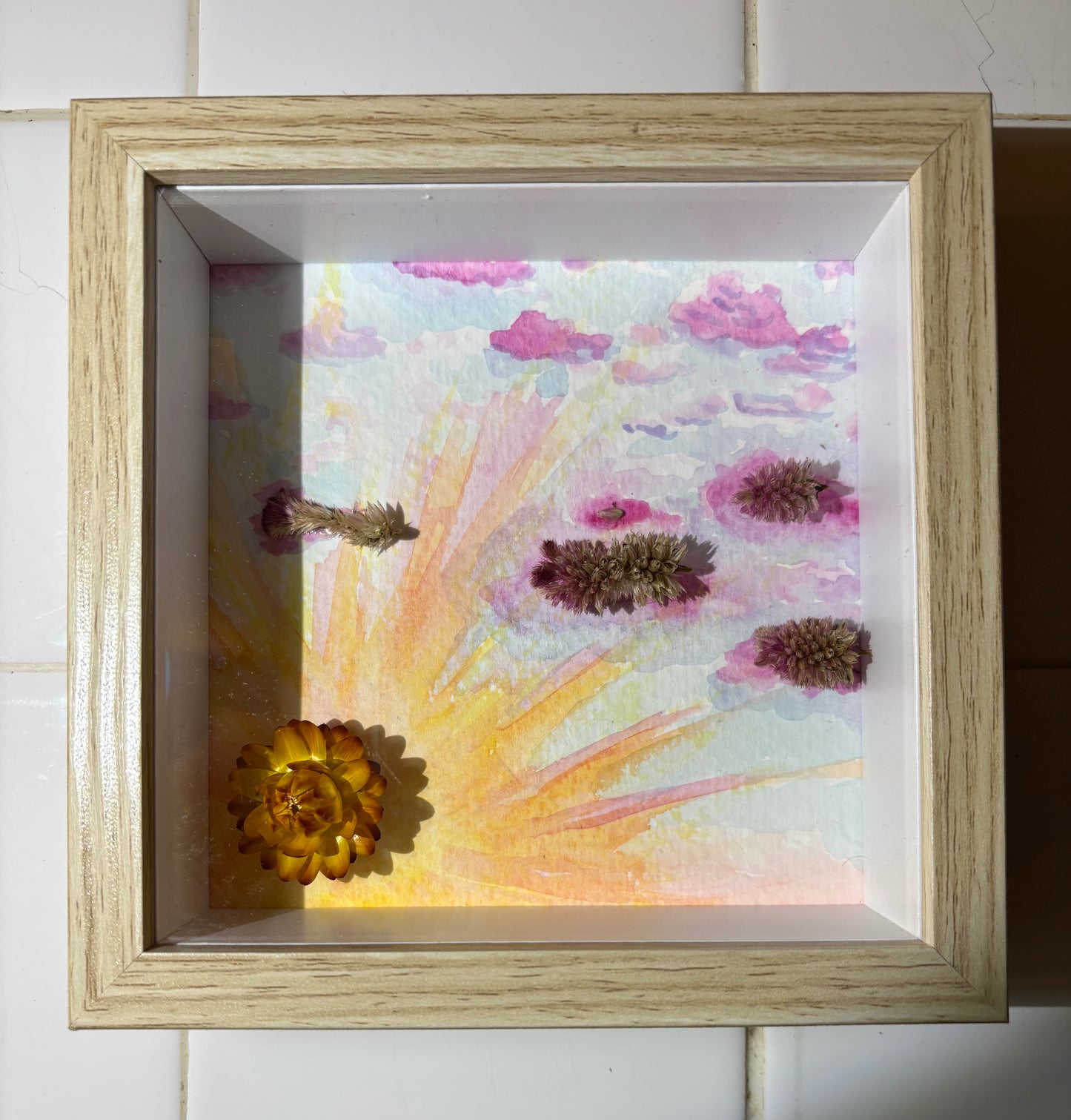 Framed Watercolor Light Trio