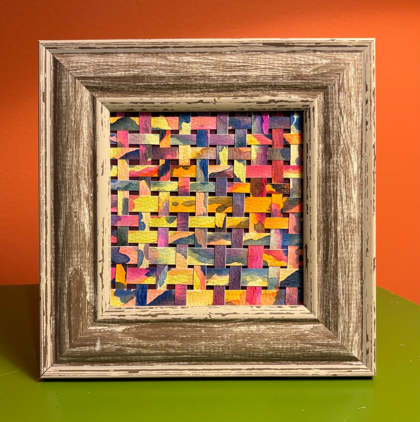 Framed Watercolor - Lattice Dawn