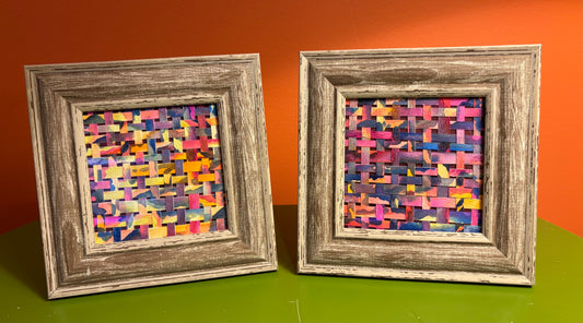 Framed Watercolor - Lattice Dusk